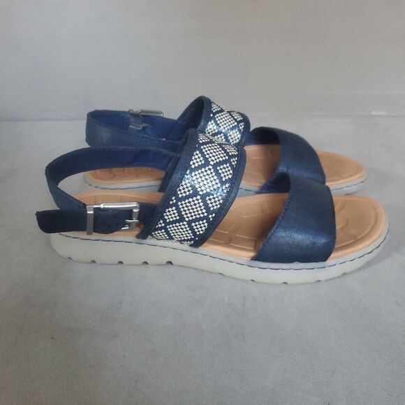 BOC Jorunn Navy Blue Strappy Fabric Upper Slingback Sandals Size 9M - Picture 6 of 12